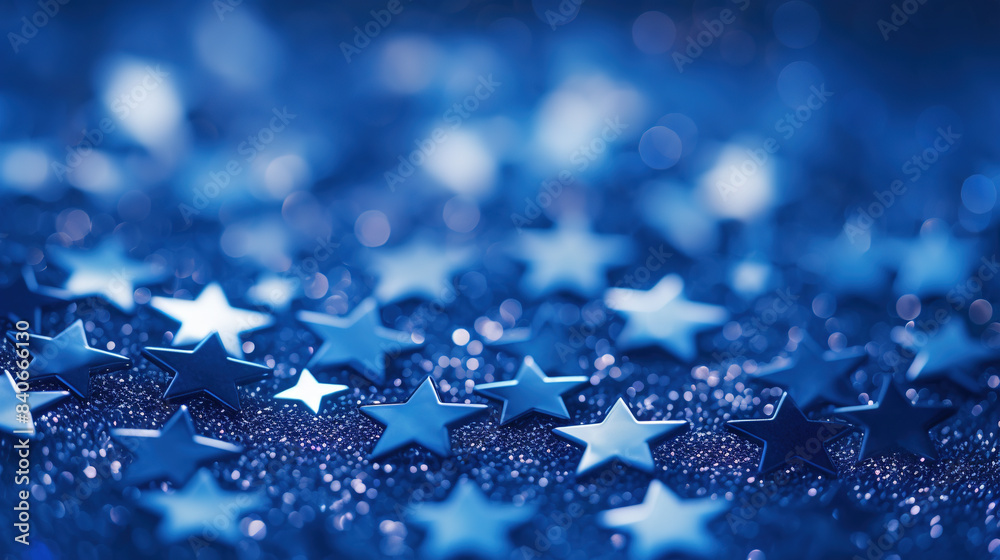 Abstract shiny background with blue glitter. Scattered confetti sparkles with light blue pastel color. Abstract shiny background with blue glitter. Scattered confetti sparkles with light blue pastel color.