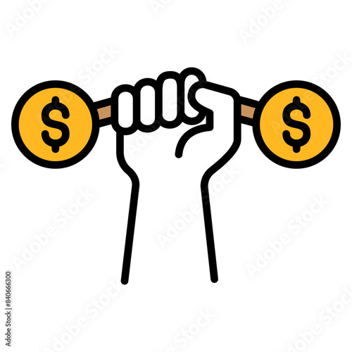 Strong Financial  Icon Element For Design