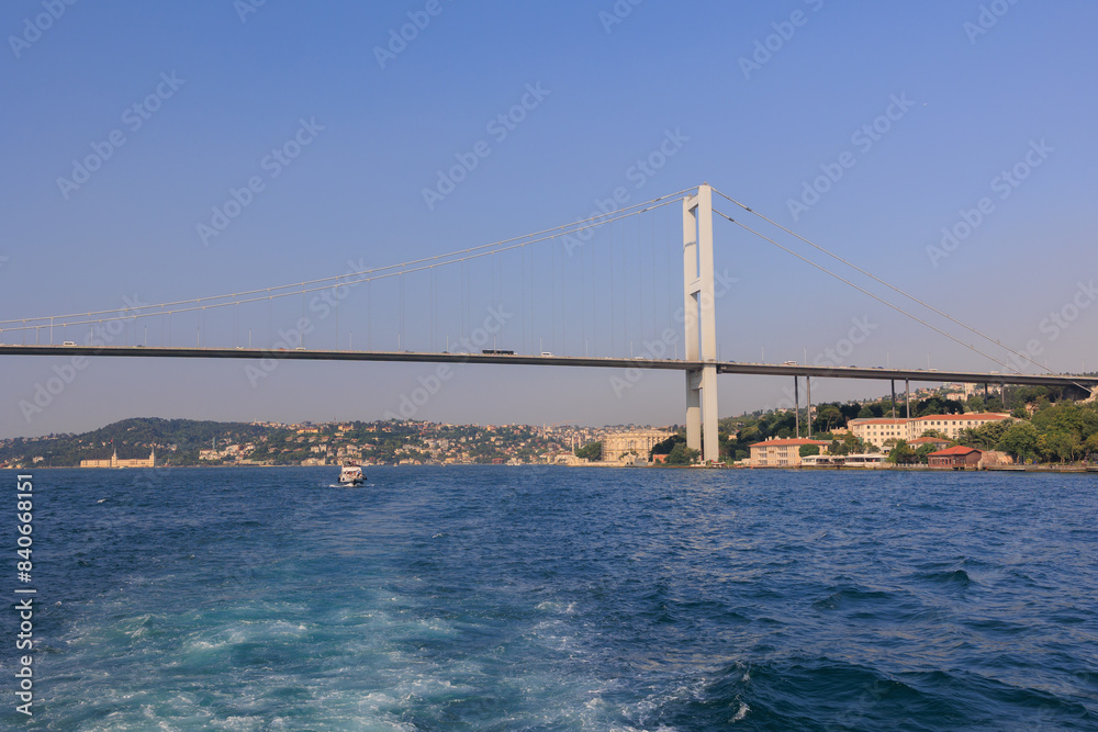 Sea views of the Bosphorus. Large bridges near the city of Istanbul. Sea views of the Bosphorus. Large bridges near the city of Istanbul.