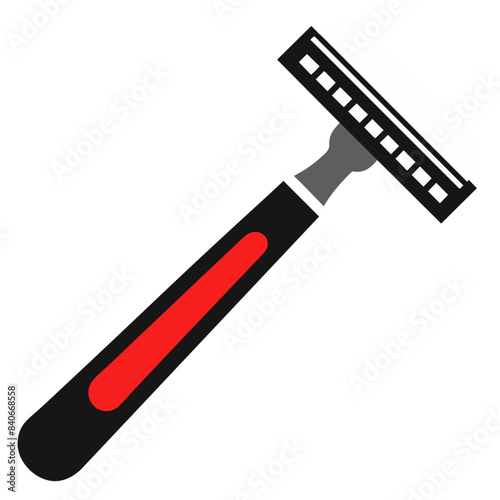black and red shaving razor.
