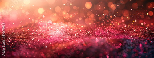 Abstract red and orange glitter bokeh background