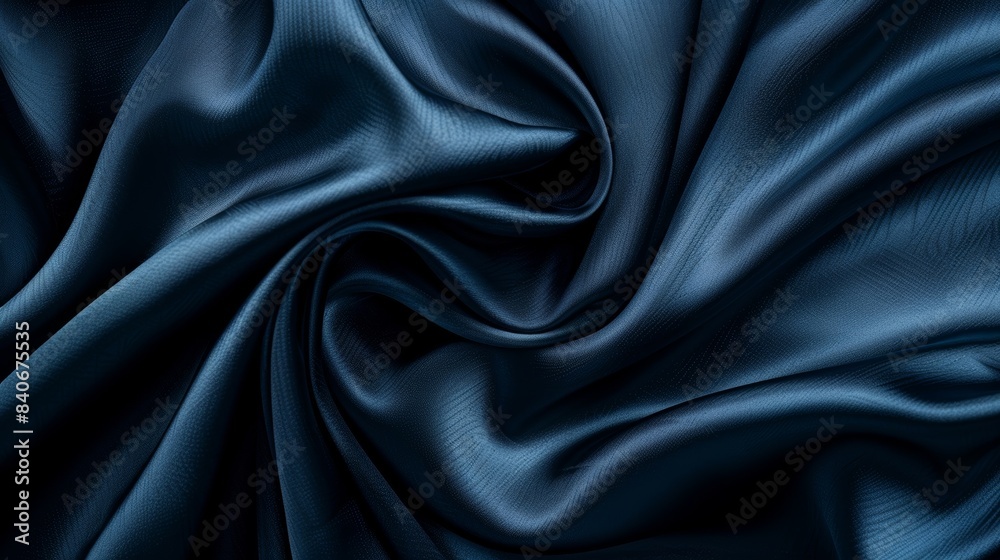 The smooth and lustrous texture of a navy blue satin scarf with a delicate sheen catching the light The smooth and lustrous texture of a navy blue satin scarf with a delicate sheen catching the light