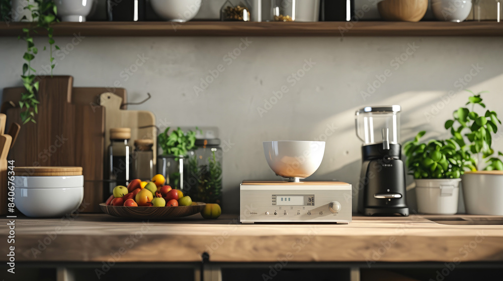 Modern Kitchen with Electronic Scale Modern Kitchen with Electronic Scale