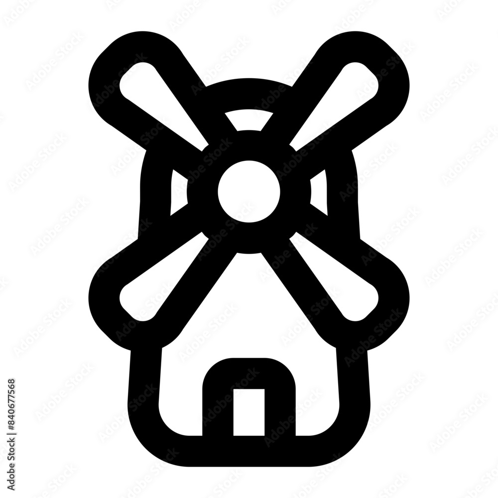 Obraz premium windmill icon for illustration