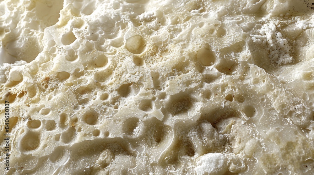 Small air pockets within the granular salt create a porous and spongelike texture giving it a unique feel under the fingers Small air pockets within the granular salt create a porous and spongelike texture giving it a unique feel under the fingers