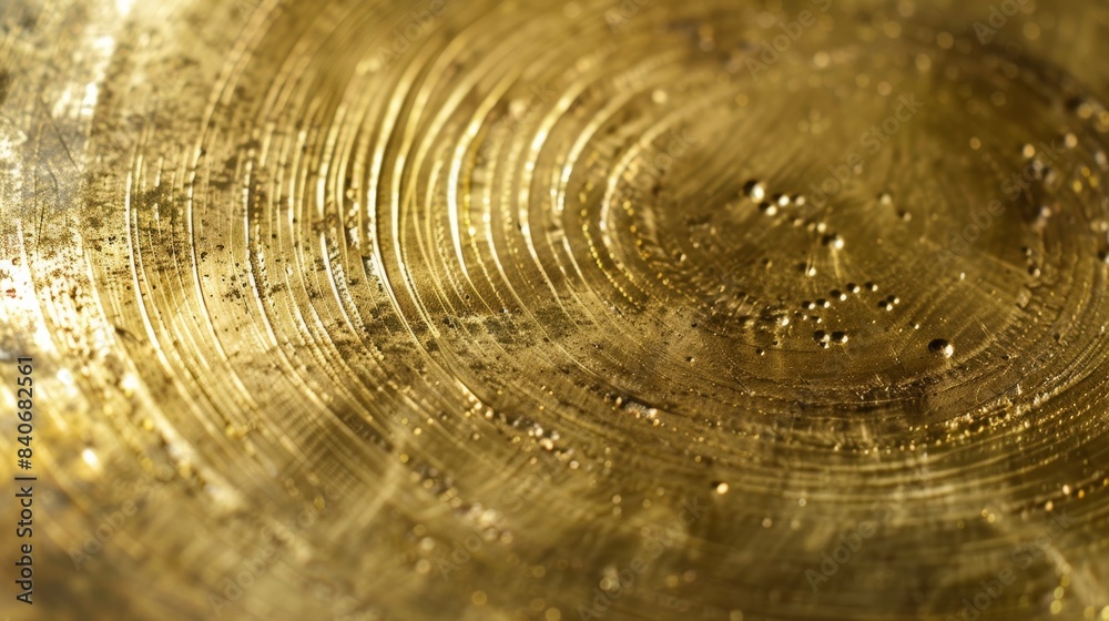 A smooth shiny brass surface now dulled and discolored by time revealing delicate lines and crevices where the metal once gleamed A smooth shiny brass surface now dulled and discolored by time revealing delicate lines and crevices where the metal once gleamed