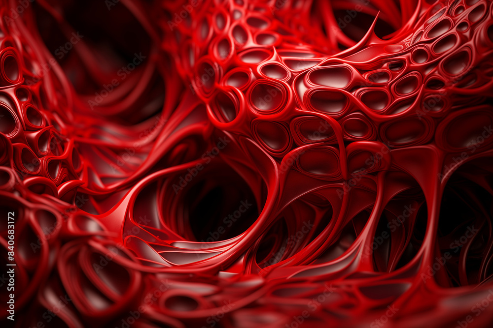 Showcasing an intricate network that resembles the complexity of blood cells and their interactions within the body Showcasing an intricate network that resembles the complexity of blood cells and their interactions within the body