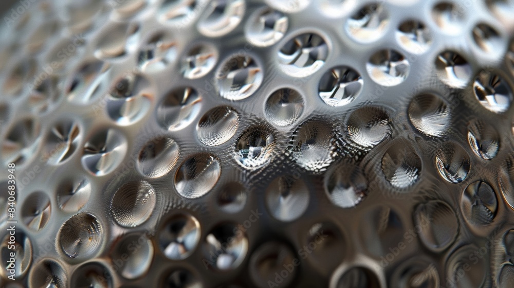 A hammered metal surface with a dimpled texture resembling the surface of a golf ball A hammered metal surface with a dimpled texture resembling the surface of a golf ball