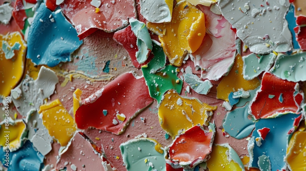 Fototapeta premium As I zoom in I can see small bits of chewed gum and melted candy stuck to the surface of the bin giving it a sticky and dirty appearance