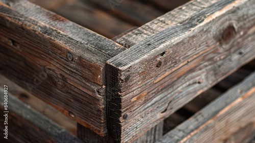 Jagged edges and raised lines run throughout the surface of this crate adding depth and texture to its otherwise simple design