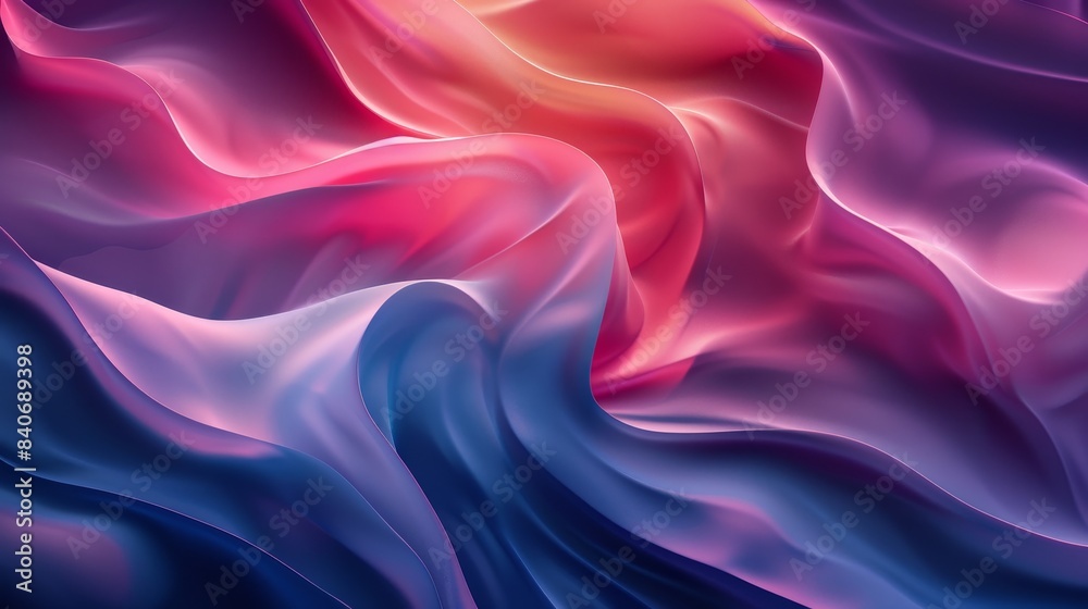 A colorful, abstract painting of a flowing piece of fabric A colorful, abstract painting of a flowing piece of fabric