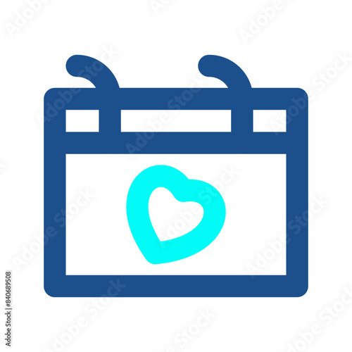 vector icon calendar, date, time, wedding day, love, schedule