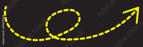 Hand drawn line dashed arrows