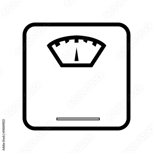 Weight scale icon, scale line icon vector illustration isolated on white  background.