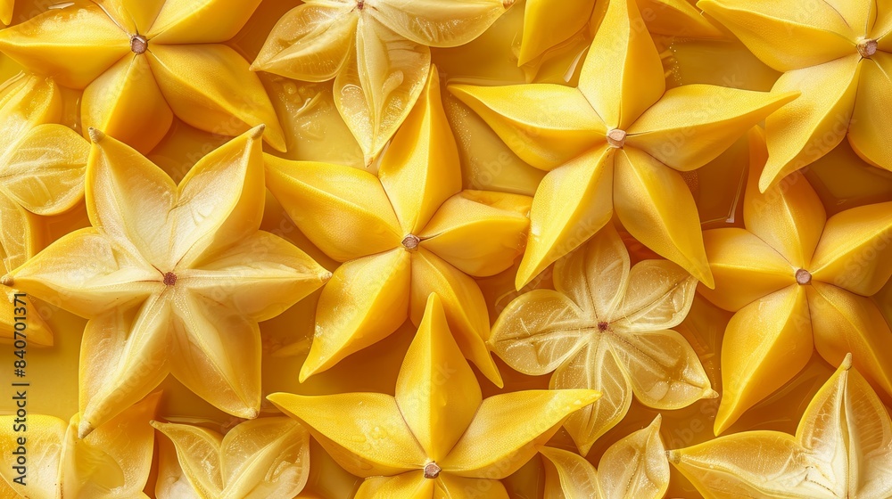 Abstract Yellow Flowers Pattern