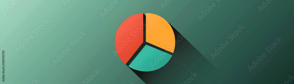 Flat Design Pie Chart Icon on Green Background with Copy Space Perfect for Business Analytics and Data Visualization Flat Design Pie Chart Icon on Green Background with Copy Space Perfect for Business Analytics and Data Visualization