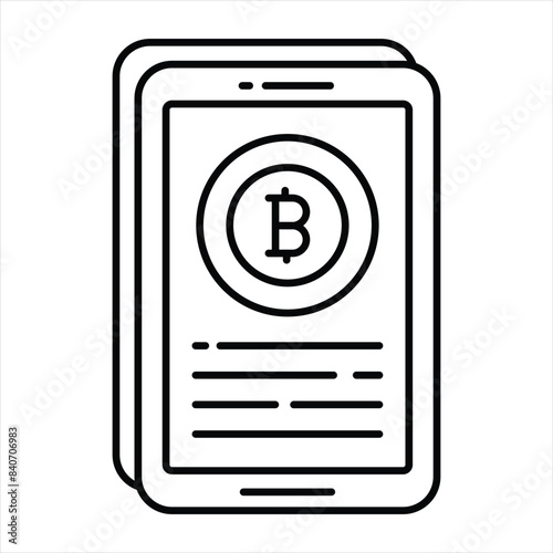 Bitcoin and Cryptocurrency Line Icons Pack