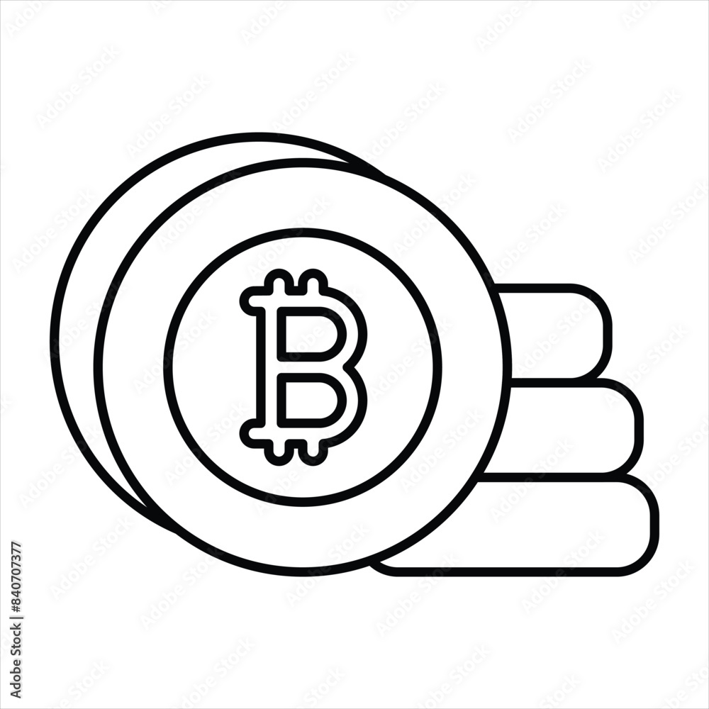 Bitcoin and Cryptocurrency Line Icons Pack Bitcoin and Cryptocurrency Line Icons Pack