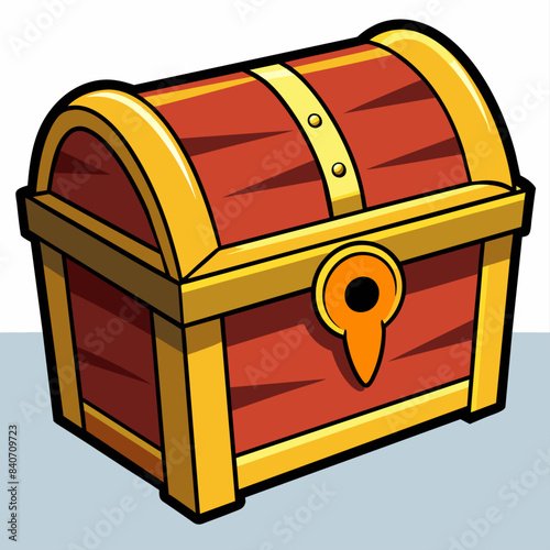 Treasure chest cartoon vector clipart Illustration