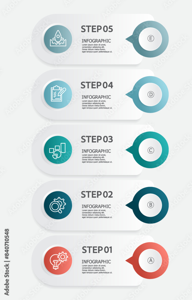 vertical infographics label 5 steps for report presentation template background vertical infographics label 5 steps for report presentation template background
