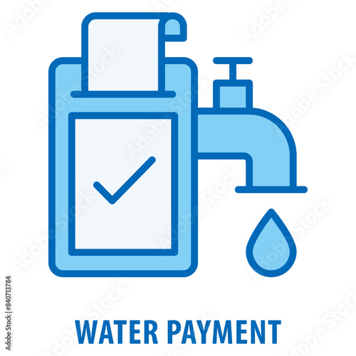 Water Payment Icon simple and easy to edit for your design elements