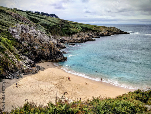 Strand in der Bretagne, Frankreich