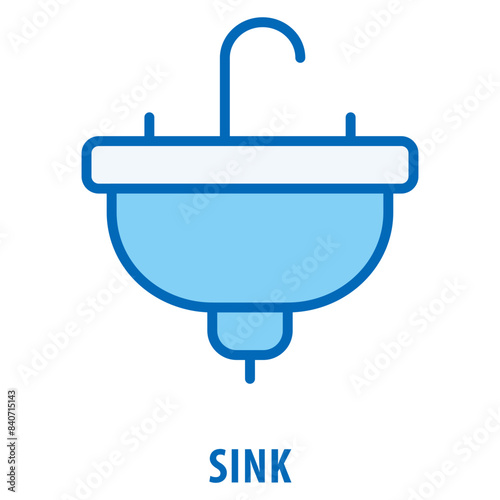 Sink Icon simple and easy to edit for your design elements