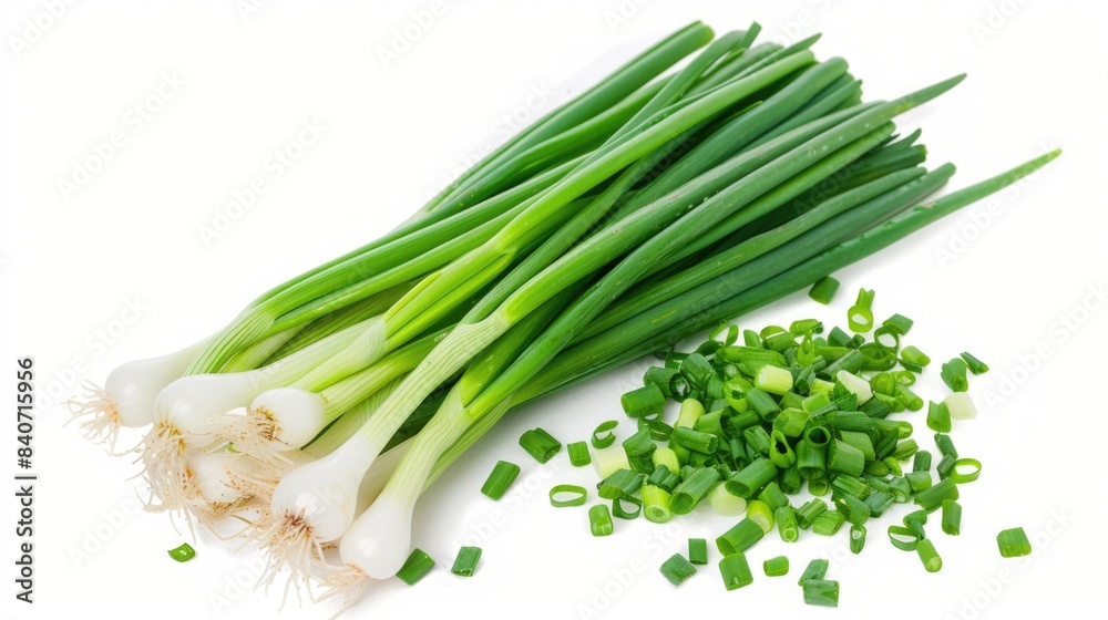 Two bunches of fresh green onions placed together, perfect for cooking and adding flavor to various dishes Two bunches of fresh green onions placed together, perfect for cooking and adding flavor to various dishes