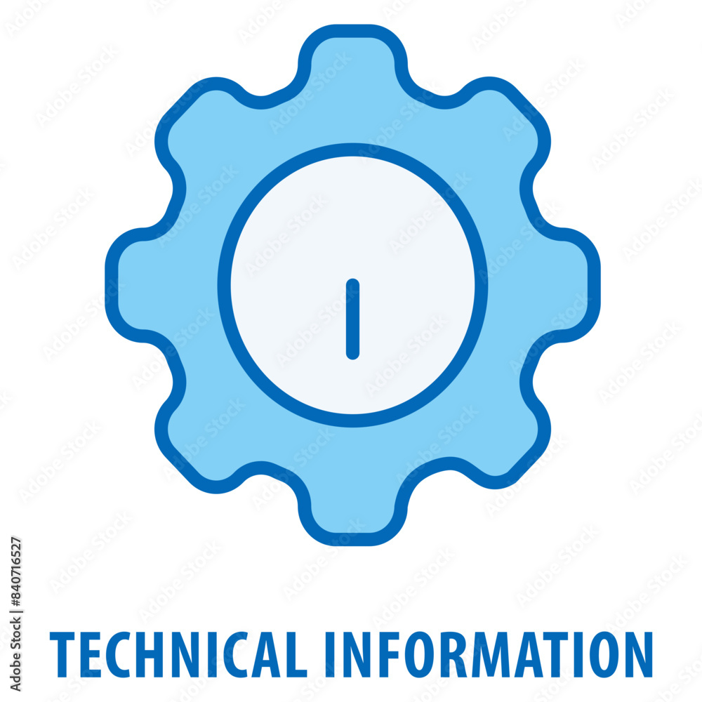 Technical Information Icon simple and easy to edit for your design elements