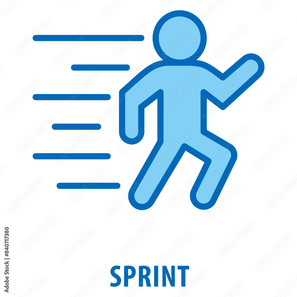 Sprint Icon simple and easy to edit for your design elements
