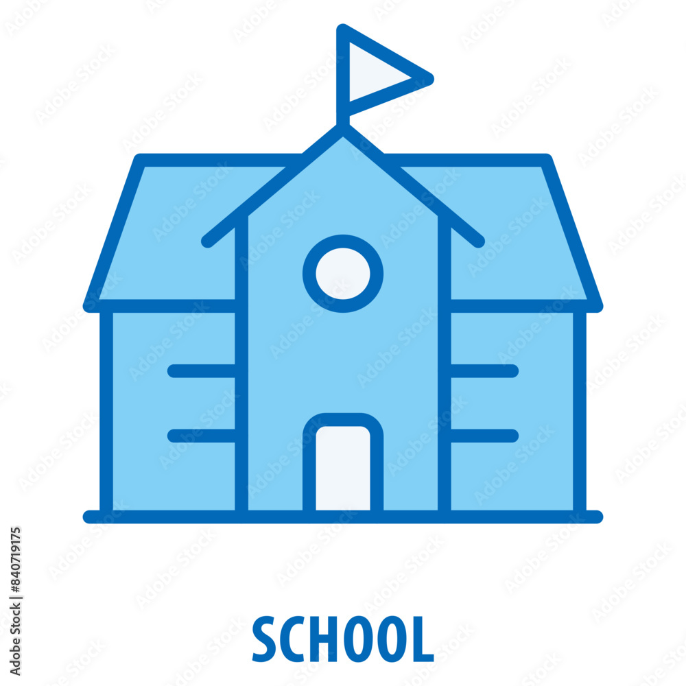 School Icon simple and easy to edit for your design elements School Icon simple and easy to edit for your design elements