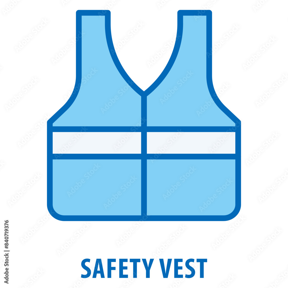 Safety Vest Icon simple and easy to edit for your design elements