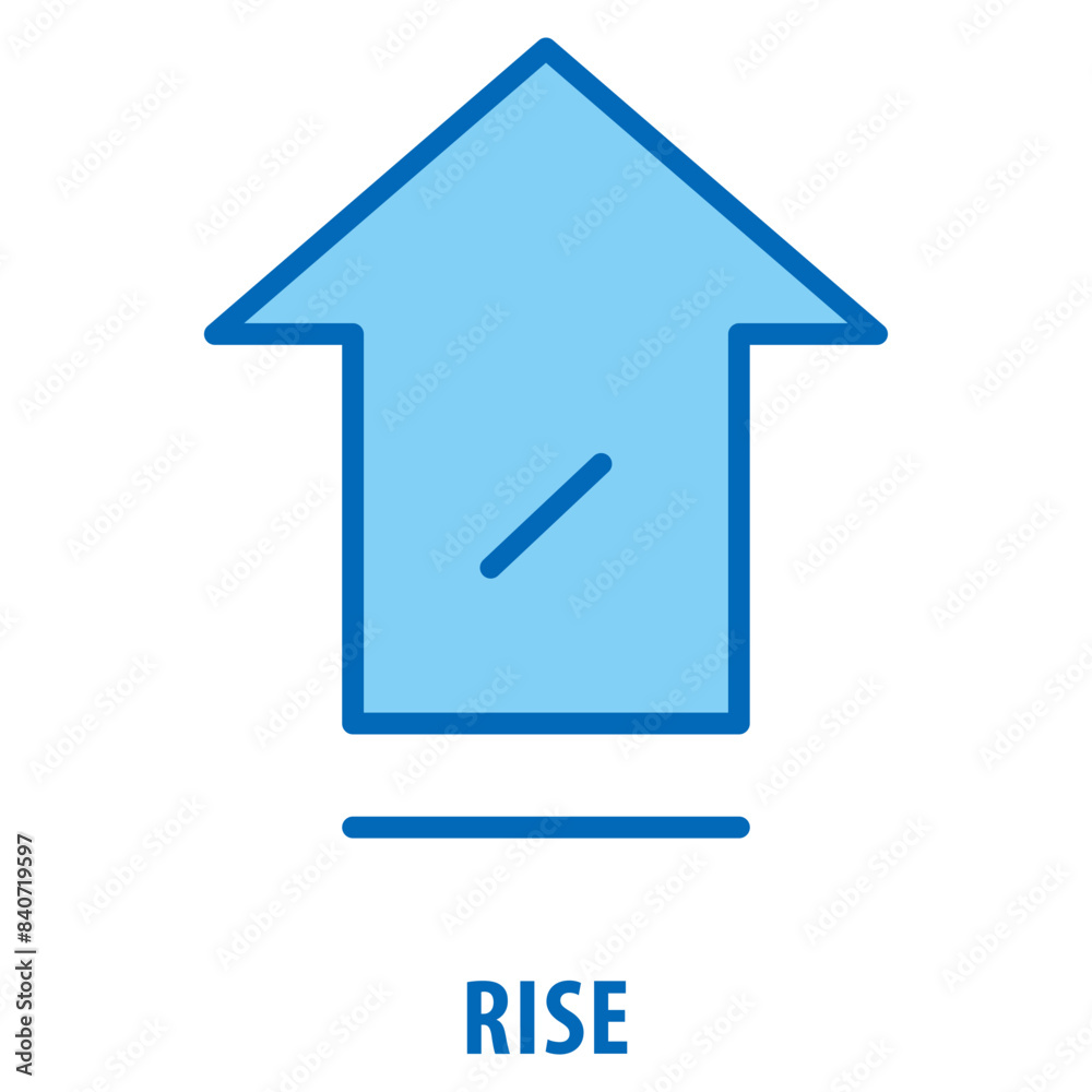 Rise Icon simple and easy to edit for your design elements Rise Icon simple and easy to edit for your design elements