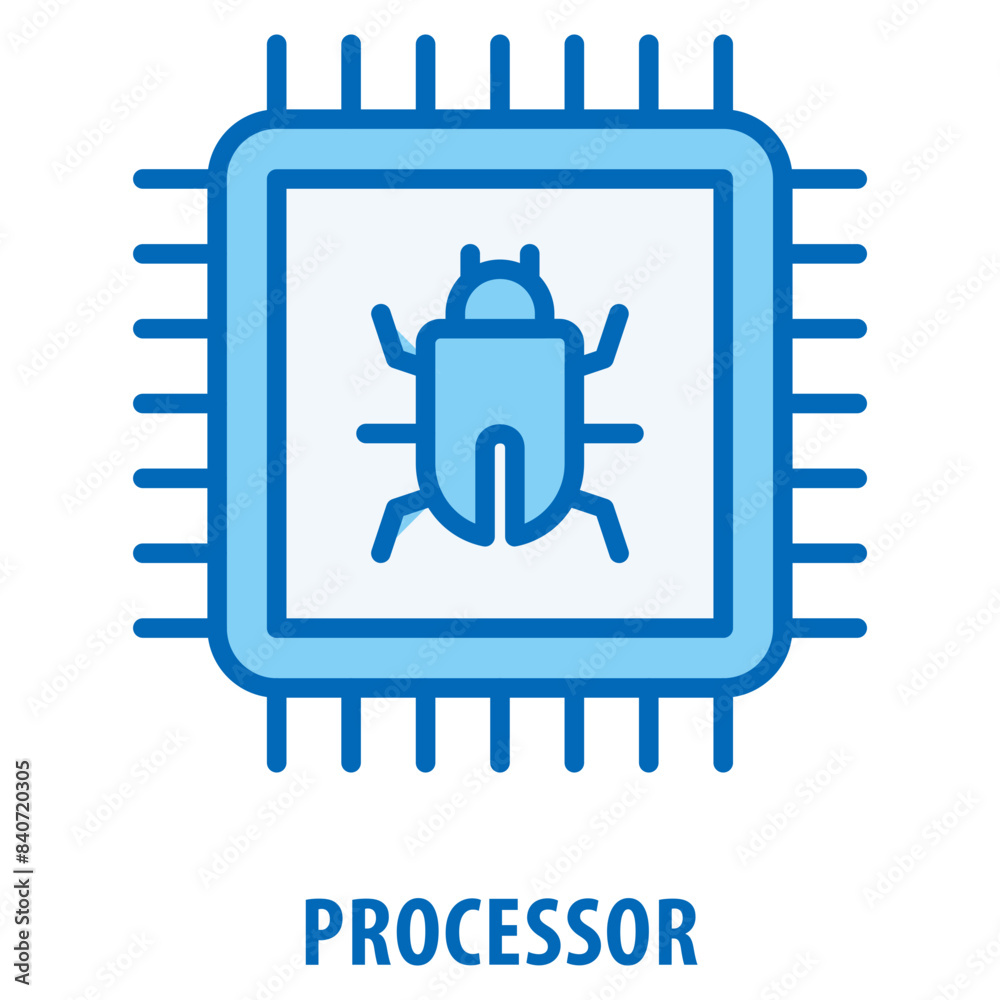 Processor Icon simple and easy to edit for your design elements Processor Icon simple and easy to edit for your design elements