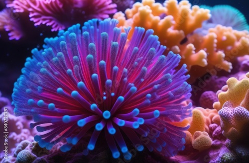 Underwater landscape with beautiful corals 