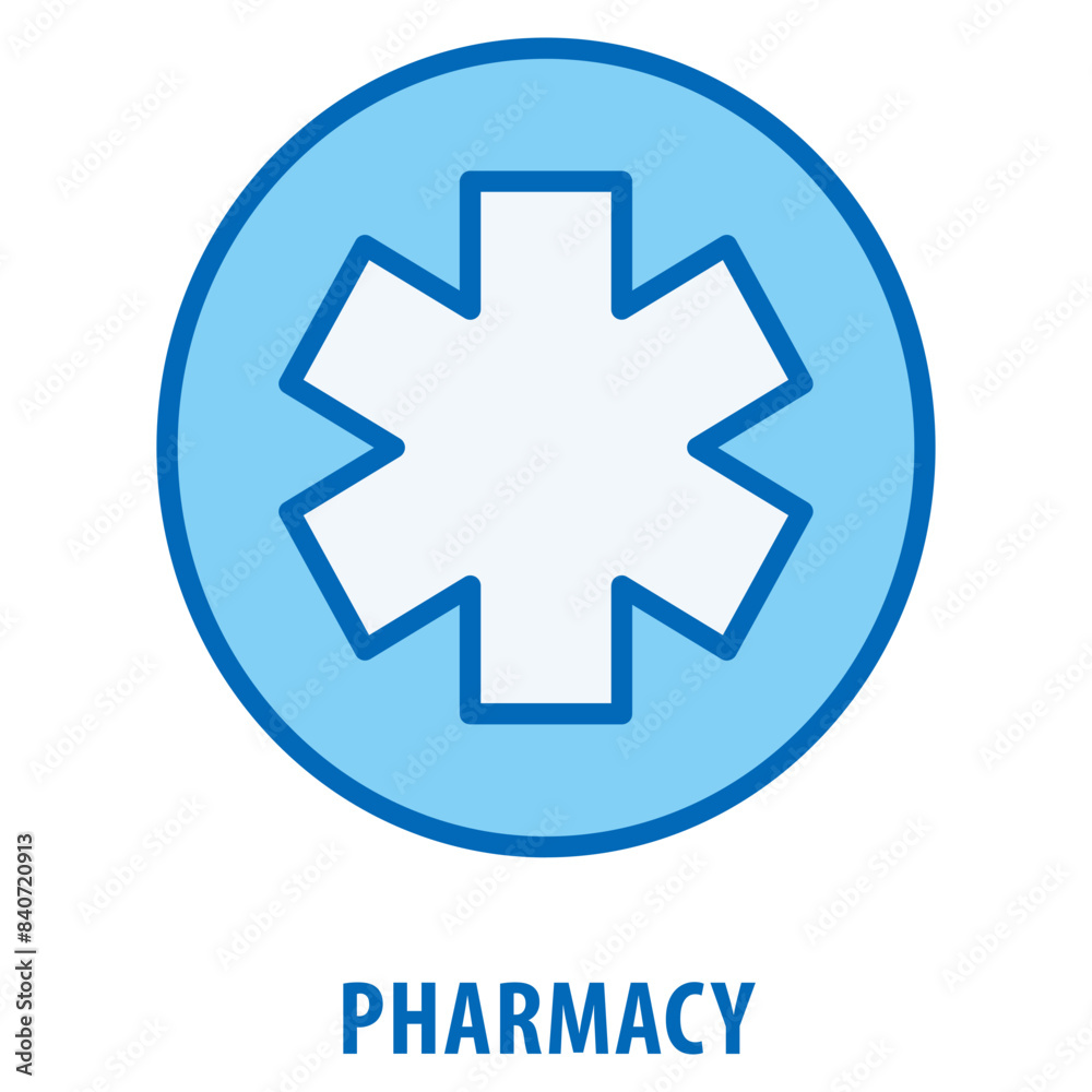 Obraz premium Pharmacy Icon simple and easy to edit for your design elements