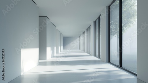 White clean corridor