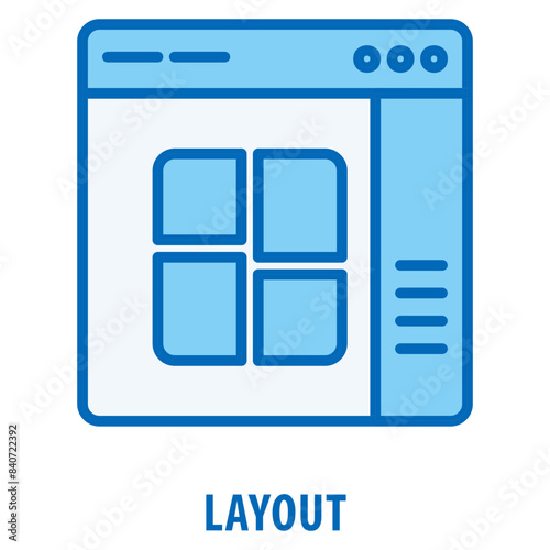 Layout Icon simple and easy to edit for your design elements