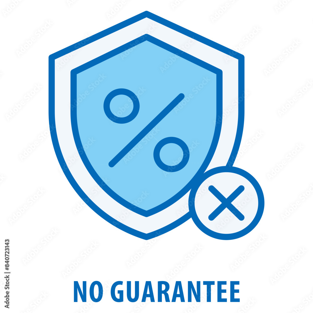 No Guarantee Icon simple and easy to edit for your design elements No Guarantee Icon simple and easy to edit for your design elements
