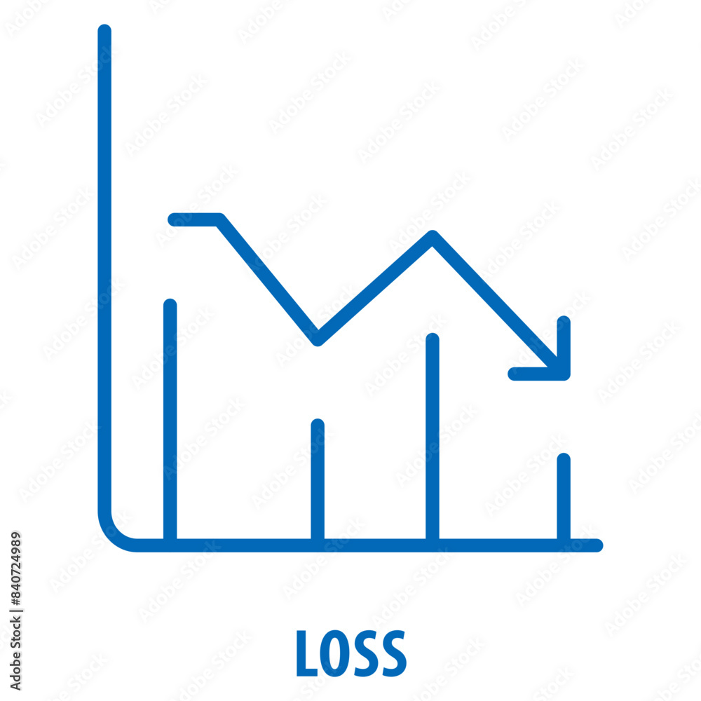 Loss Icon simple and easy to edit for your design elements Loss Icon simple and easy to edit for your design elements