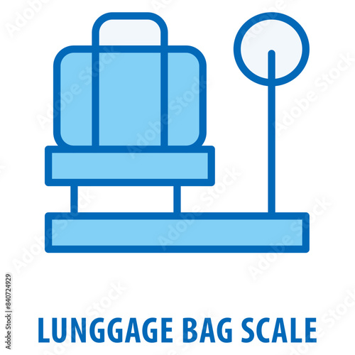 Lunggage bag scale Icon simple and easy to edit for your design elements