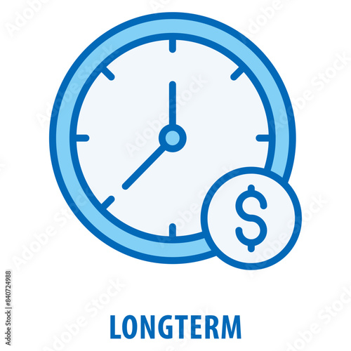 Longterm Icon simple and easy to edit for your design elements