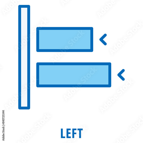 Left Icon simple and easy to edit for your design elements