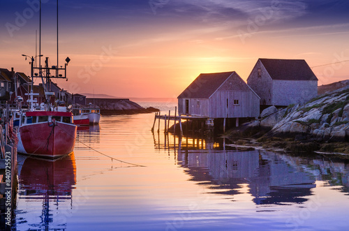 Peggy's Cove, Nova Scotia, at sunset