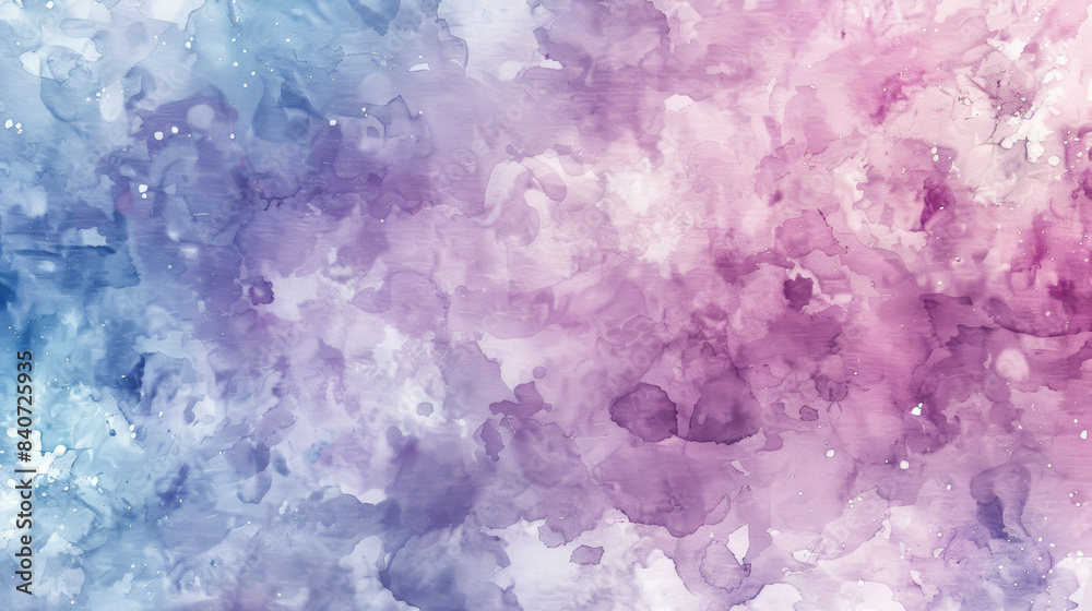 Closeup of pastel abstract watercolor background featuring soft purples, pinks, and blues blending seamlessly Closeup of pastel abstract watercolor background featuring soft purples, pinks, and blues blending seamlessly