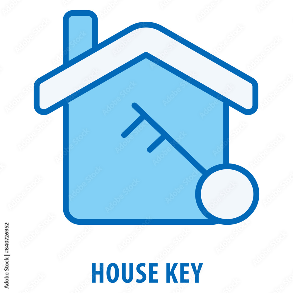 House Key Icon simple and easy to edit for your design elements