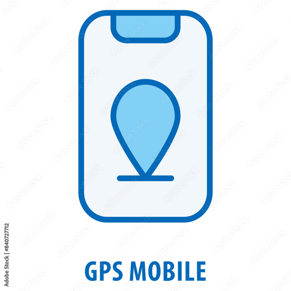 GPS Mobile Icon simple and easy to edit for your design elements GPS Mobile Icon simple and easy to edit for your design elements