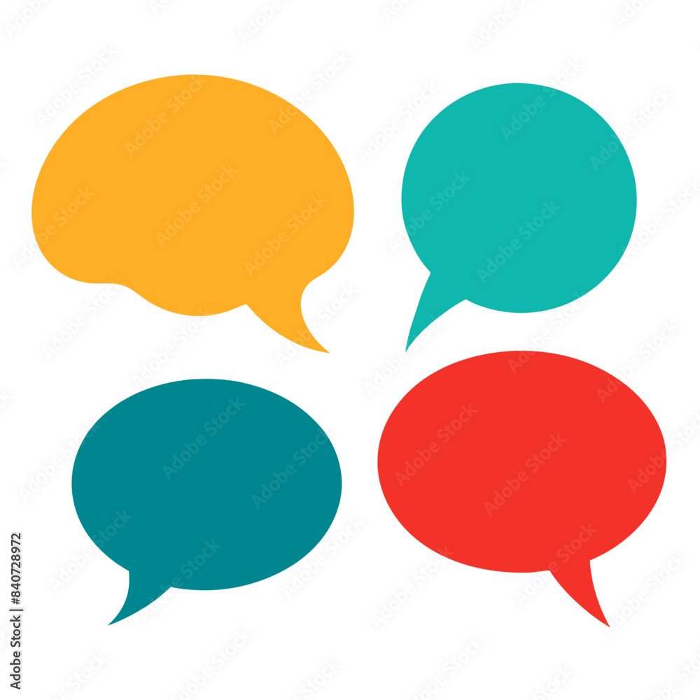 Colorful Speech Bubbles Communication Concept. Vibrant dialogue and social interaction Colorful Speech Bubbles Communication Concept. Vibrant dialogue and social interaction
