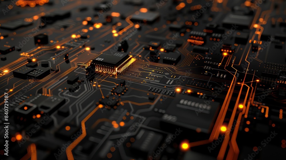 Digital glowing motherboard chip. Concept of central computer processors. Digital glowing motherboard chip. Concept of central computer processors.