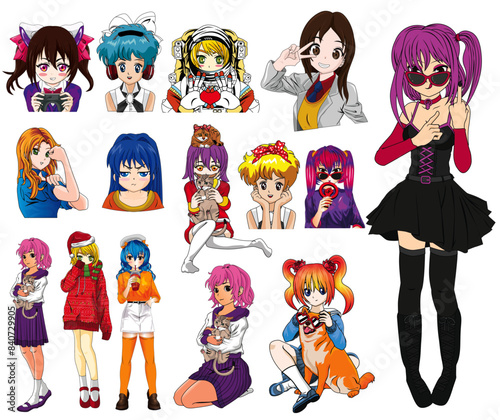 Anime Girls Collection 1 Vector 2020